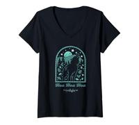 Mujer Twilight Howling Wolf Illustration HOA HOA HOA Season Movie Camiseta Cuello V