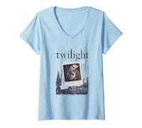 Mujer Twilight Polaroid Edward and Bella Together Forever Movie Camiseta Cuello V