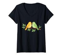 Mujer Two Birds On A Branch Bird Watcher Bird Watching Birding Camiseta Cuello V