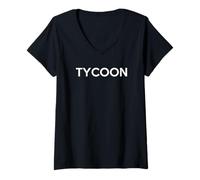 Mujer Tycoon - por el Primer millonario de dólares Camiseta Cuello V