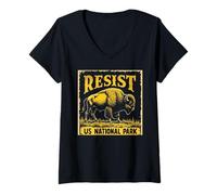 Mujer U.S. National Park Resist Nature Camiseta Cuello V