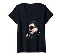 Mujer U2 Live Bono En Cardiff Arms Park Zoo TV Tour 1993 Camiseta Cuello V