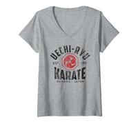 Mujer Uechi-Ryu Karate Do Artes Marciales Japón Okinawa Vintage Camiseta Cuello V