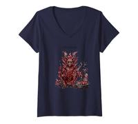 Mujer Ukobach Guardián de pequeños Incendios extraños Camiseta Cuello V