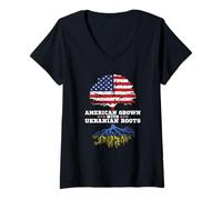 Mujer Ukraine Roots American Grown Ukranian Roots Ukraine Camiseta Cuello V
