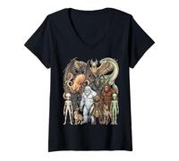 Mujer Ultimate Cryptid Squad Criaturas Míticas Camiseta Cuello V