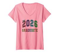 Mujer Último Primer día Clase de 2026 Grado Final Nivel Casi Camiseta Cuello V