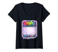 Mujer Últimos Días Aula Humor Fin de Año Estudiante Memoria Camiseta Cuello V