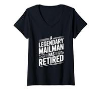Mujer Un Cartero Legendario se ha Retirado Camiseta Cuello V