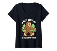 Mujer Un Chico como yo es difícil de Encontrar Bigfoot Día de San Valentín Hombres Niño Camiseta Cuello V