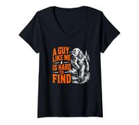 Mujer Un Chico como yo es difícil de Encontrar Divertido Bigfoot Forest Hiking Camiseta Cuello V