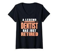Mujer Un Dentista Icónico se Retiró Frase Divertida Camiseta Cuello V