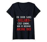 Mujer Un día sin Billar es como no Estoy Jugando Ninguna Idea Camiseta Cuello V