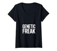 Mujer Un fanático de la genética Dice Que es Divertido Levantar Pesas en el Gimnasio Camiseta Cuello V