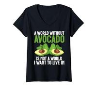 Mujer Un Mundo sin Aguacate no es un Mundo en el Que quiera Vivir Camiseta Cuello V