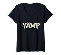 Mujer Un Yawp bárbaro Camiseta Cuello V