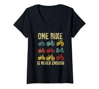 Mujer Una Bicicleta Nunca es Suficiente Ciclismo Ciclista Montar en Bicicleta Camiseta Cuello V
