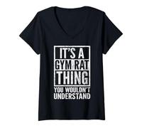 Mujer Una cosa de rata de gimnasio que no entenderías - Dicho de la rata de gimnasio Camiseta Cuello V