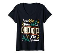 Mujer Una Direttrice Che Spacca Regalo Direttrice Direttore Donna Camiseta Cuello V