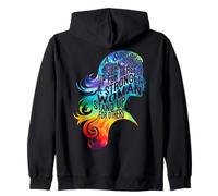 Mujer Una mujer fuerte se defiende a sí misma Tie Dye Sudadera con Capucha