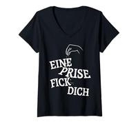 Mujer Una Pizca de Mierda con Texto en alemán Camiseta Cuello V