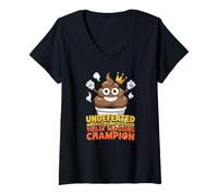 Mujer Undefeated Massive Dump Division Toilet Clogging Champion Camiseta Cuello V