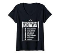 Mujer Understanding Engineers Términos Ingenieros Humor Stem Camiseta Cuello V