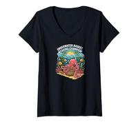 Mujer Underwater Basket Weaving Champion Octopus Funny Camiseta Cuello V