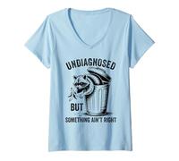Mujer Undiagnosed But Something Ain't Right Camiseta Cuello V