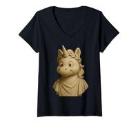 Mujer Unicornio Emperador Filósofo Niñas Hombres Mujeres Niños Adultos Camiseta Cuello V