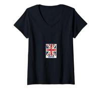 Mujer Unidos en un Solo Reino, Reino Unido, Bandera de Gran Bretaña Camiseta Cuello V