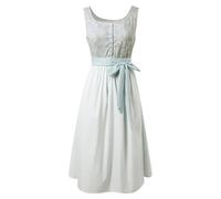 Mujer Uniforme Vestido De Oktoberfest Midi Tradicional Tirolesa Con Encaje Traje Baviera Fiesta Carnaval BáVaro Cerveza Festival Disfraces Costume