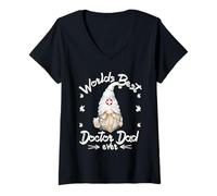 Mujer Unique Doctor GNOME For Men Funny Fathers Day Doctor Dad Camiseta Cuello V