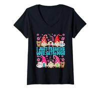 Mujer Unique Dog and Cat Quote GNOME For Women Cat and Dog Mom Camiseta Cuello V