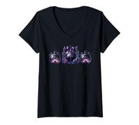 Mujer Unique Gothic Christmas Balls For Women Girls Cute Goth Xmas Camiseta Cuello V