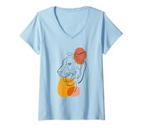 Mujer Unique Tiger Line Art Aesthetic For Women and Tiger Lover Camiseta Cuello V