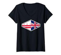 Mujer United Kingdom Heritage: District of Columbia Pride Camiseta Cuello V