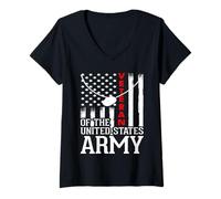 Mujer United States Army Veteran Father's Day Dad Grandpa Veteran Camiseta Cuello V