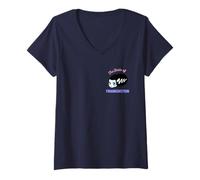 Mujer Universal Monsters Anime Bride of Frankenstein Front & Back Camiseta Cuello V