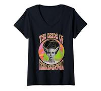 Mujer Universal Monsters Bride Bold Portrait Camiseta Cuello V