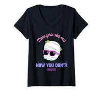Mujer Universal Monsters Cute Anime Invisible Man Now You See Me Camiseta Cuello V