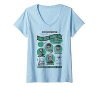 Mujer Universal Monsters Drive-In Terror Movie Night Camiseta Cuello V