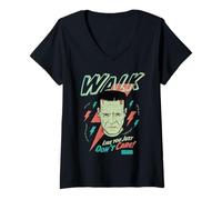 Mujer Universal Monsters Frankenstein Don’t Care Retro Goth Camiseta Cuello V