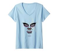 Mujer Universal Monsters Wolf Man Minimalist Portrait Camiseta Cuello V