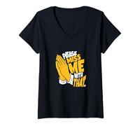 Mujer University Varsity-Gold No Soy yo, Gracias Varsity-Gold Yellow Camiseta Cuello V