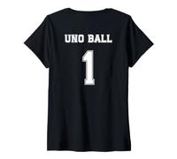 Mujer Uno Ball - Divertido sobreviviente de cáncer Testicular Camiseta Cuello V