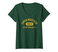 Mujer Upper West Side 10023 NEW YORK CITY / NYC Athletic W Detalles Camiseta Cuello V