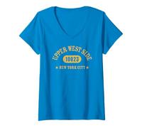 Mujer Upper West Side 10023 NEW YORK CITY / NYC Athletic W Detalles Camiseta Cuello V