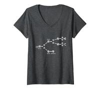 Mujer Uranio Atómico Física Regalo - Físico Nuclear Fisión Camiseta Cuello V, Jaspeado Oscuro, M