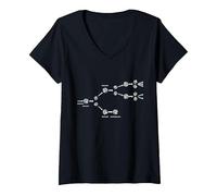 Mujer Uranio Atómico Física Regalo - Físico Nuclear Fisión Camiseta Cuello V, Negro, S
